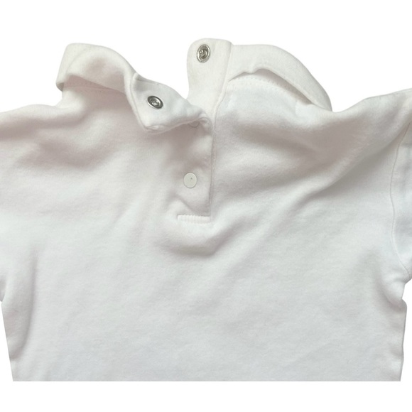Petit Ami casual white turtleneck Girl 12 Mo long sleeves button cotton blend - Picture 4 of 9